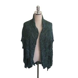 Song N Spirit Duster Women's Size XL Green Blue Long Sleeve